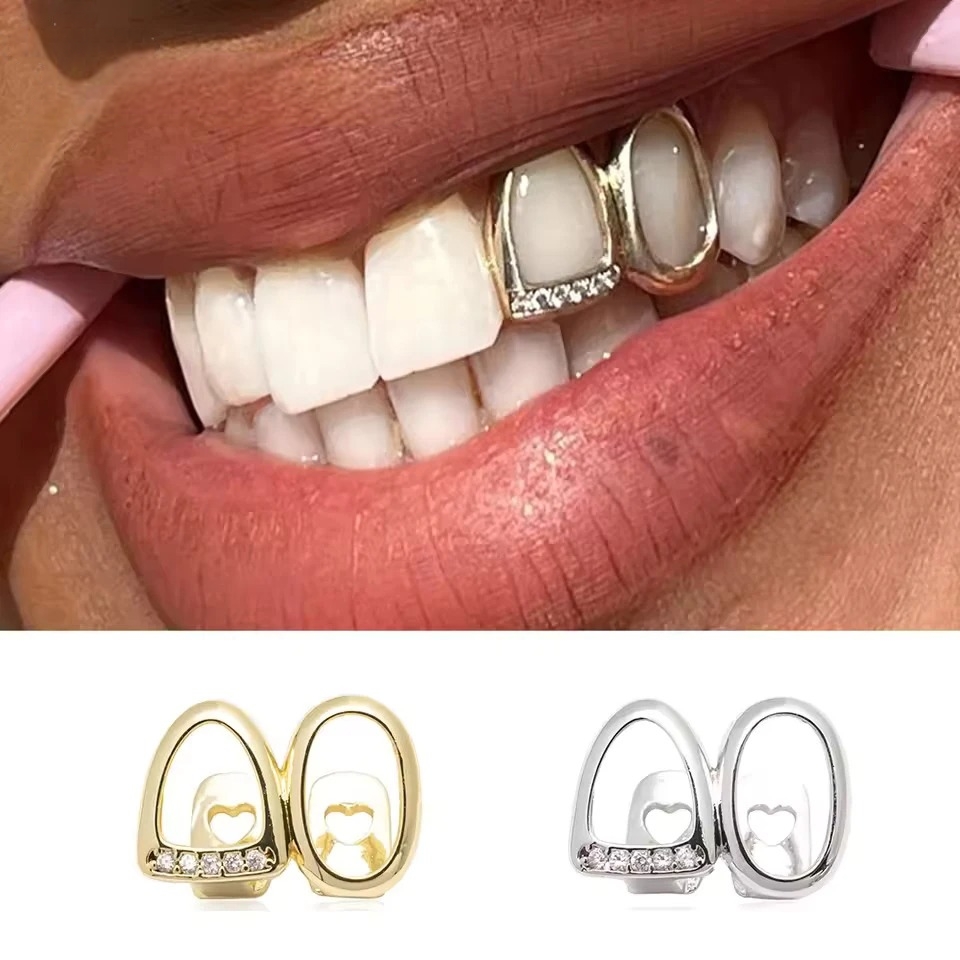 Iced Out Zircon Double Hollow  - đánh giá và giá Street Fashion Jewelry