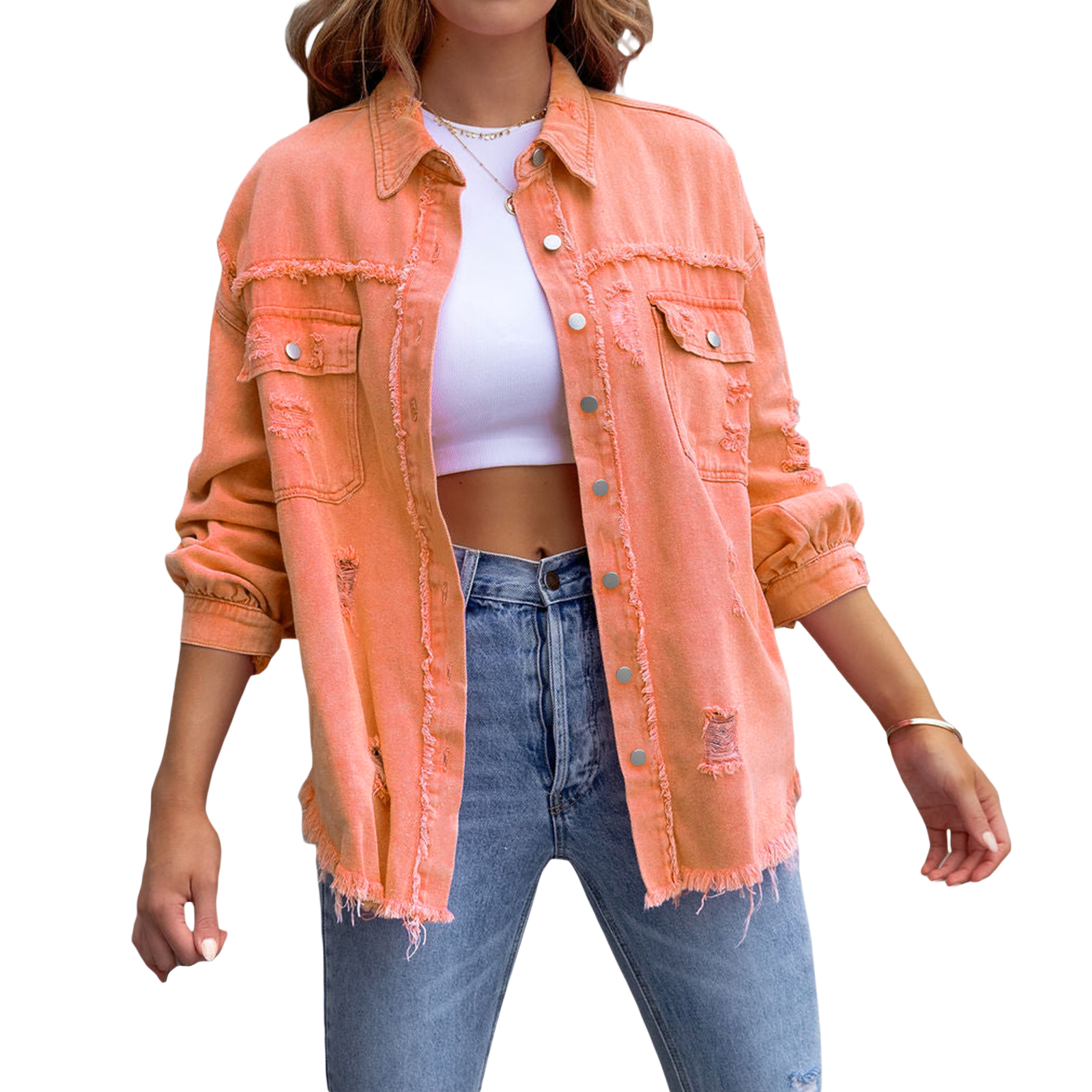 Women's Fashion Casual Ripped  - đánh giá và giá Distressed Jean Rip