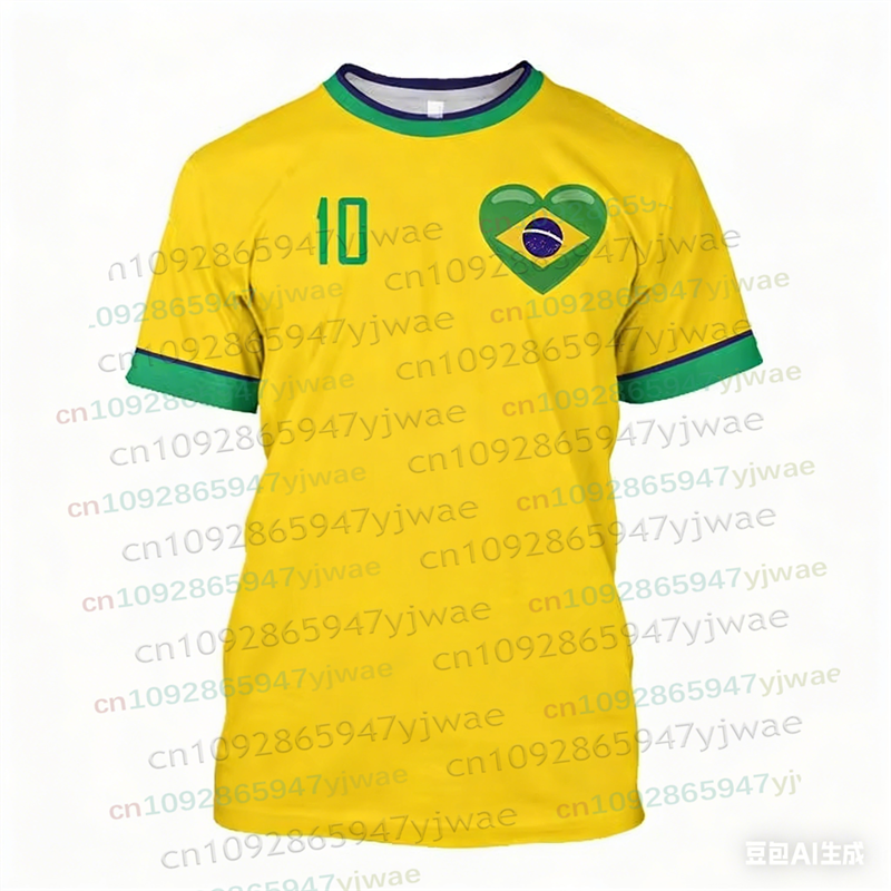 Brazil Flag Map 3D Print TShir - đánh giá và giá Street Fashion Brazil