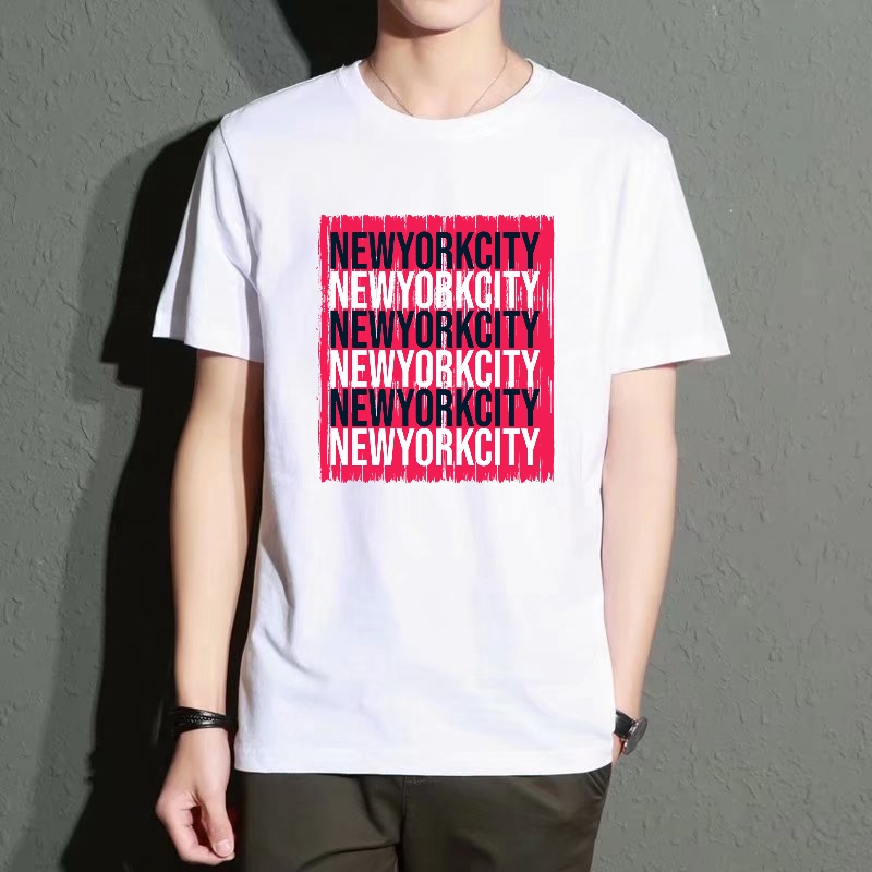 Men's Black Round-Neck Short-S - đánh giá và giá Street Style New York Fashion