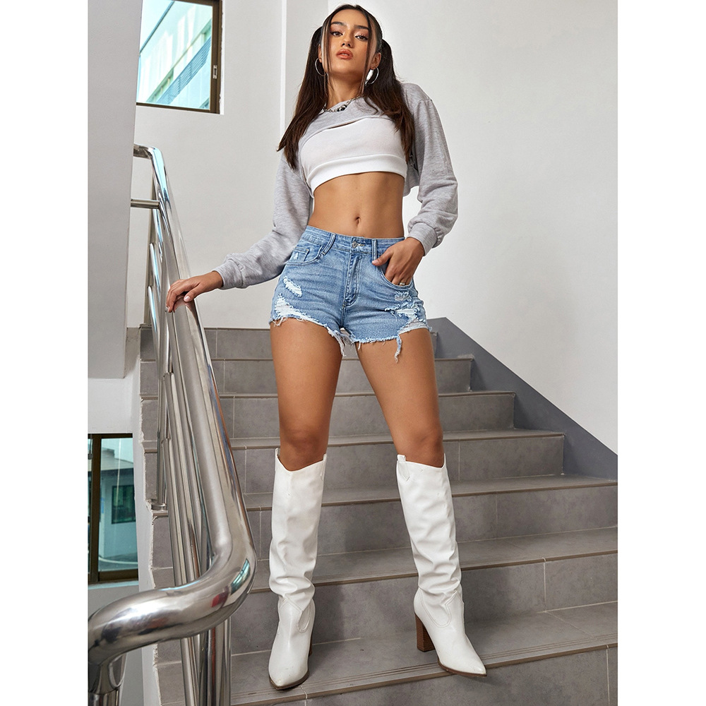 2026 Summer New Women's Ripped - đánh giá và giá Distressed Jean Rip